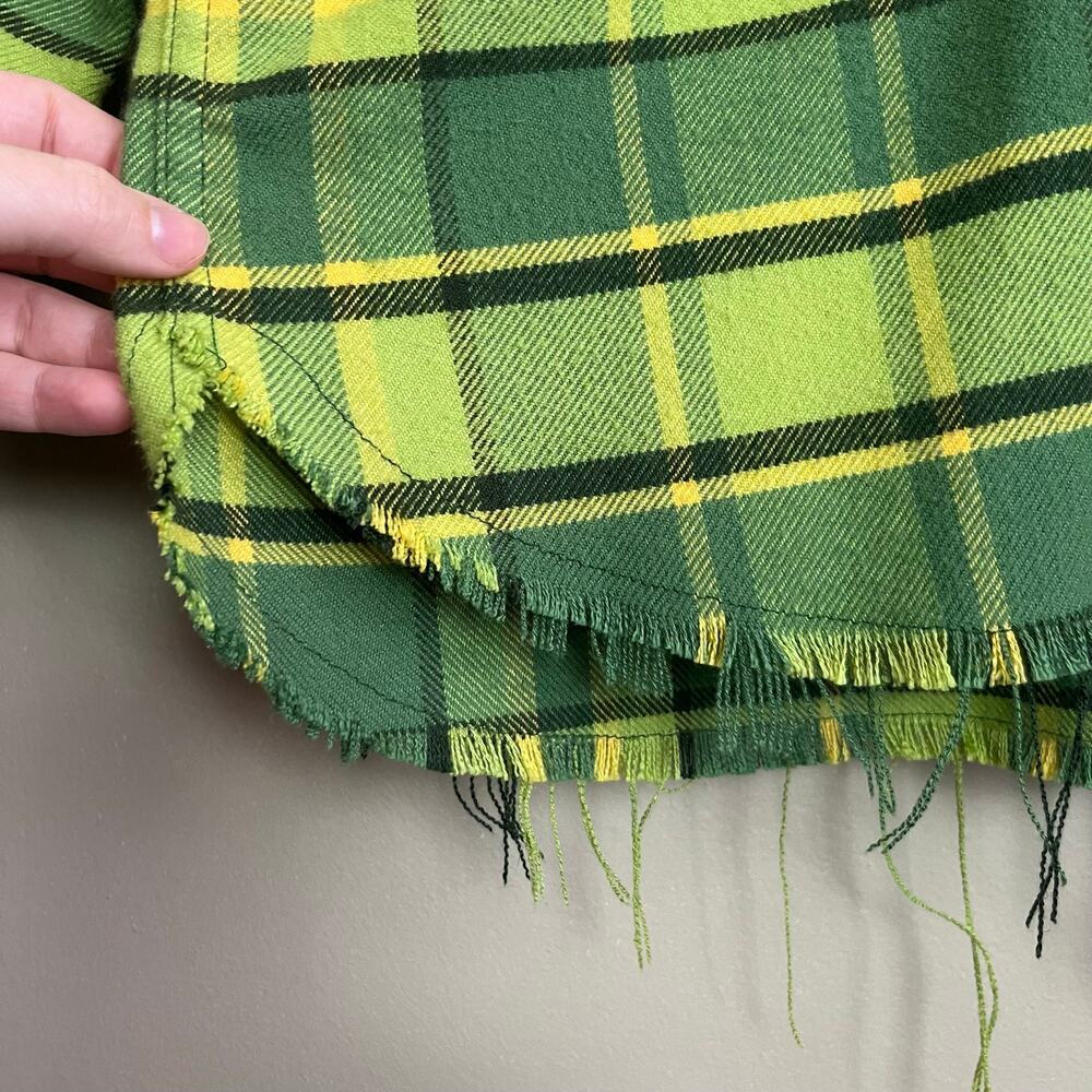Aviator Nation Plaid Flannel Light Weight Unisex Western Shirt in Avocado Plaid - Picture 8 of 15
